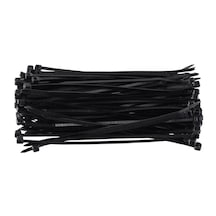 100 Adet Siyah Kablo Bağı Plastik Cırt Kelepçe Klips 3.6X370 Mm