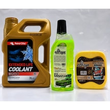 Petrol Ofisi Antifriz Extendet Life Coolant Organik 3 Litre + Oto Şampuan 1000 Ml + Yıkama Süngeri