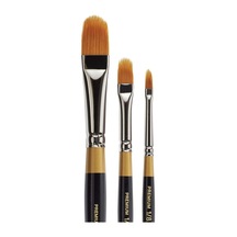 Orijinal Gold 9520 Serisi, Altın Taklon Filbert Tırmık/tarak 3 Parça Set