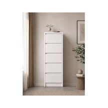 Nolm 5 Çekmeceli Yüksek Şifonyer/çamaşırlık Y:122 D:40 G:40 / Beyaz