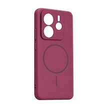 Xiaomi Redmi Note 14 4g Mika Pc Magsafe Kapak - Bordo Evimdeyokyok
