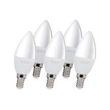 Ack 7w E14 Led Ampul 6500k Beyaz Aa09-00713 5'li Paket