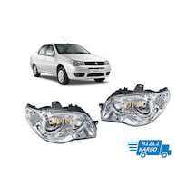 Fiat Albea Sağ Sol Ön Far Lambası Takımı Motorlu 20052009