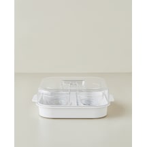 English Home Floral Garden Melamin 4'lü Kahvaltılık 24,5x21,5 Cm Renkli Çok Renkli
