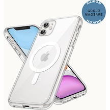 Apple Uyumlu iPhone 11 Şeffaf Magsafe Kılıf Safe Şeffaf