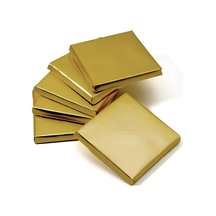 Blackeye The Essence of Chocolate Sütlü Çizgili Sargılı Kare Madlen Çikolata Altın Renk (100 Adet)