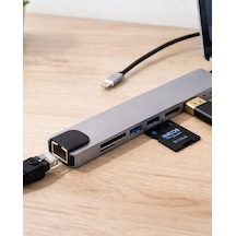 Çevirici & Dönüştürücü Çok Fonksiyonlu Type C Hub Usb Hdmı Ethernet Kart Okuyucu Diğer