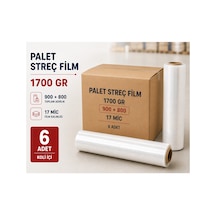 Palet Streç Film 1700 Gr 17 Micron 900+800 Gr 6 Adet - 917781699