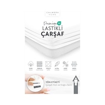 Calmera %100 Pamuk Penye Lastikli Çarşaf Tek Kişilik 90x190 - 100x200 - 120x200 Beyaz