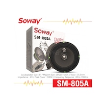 Soway Sm-805a 20cm Midrange Kurşun Göbek 300w 60rms Hoparlör 2adt