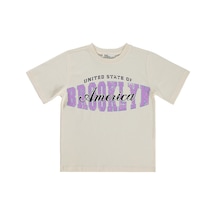 Civil Boys Brooklyn Baskılı 10-13 Yaş Tişört - Ekru