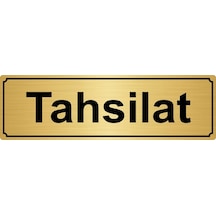 Tahsilat Yönlendirme Levhası 10Cmx20Cm Altın Renk Metal