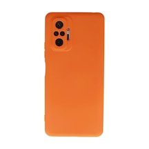 Xiaomi Redmi Note 10 Pro Uyumlu Kılıf Nano İçi Kadife Silikon - Turuncu