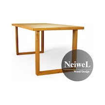 Neiwel Loen Doğal Ahşap Mutfak Ve Yemek Masası-120-240 Açık Ceviz