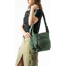Baginn İster Sırt İster Omuz İster Çapraz Askılı Fonksiyonel Kullanım Kadın Çantası 28 28 Cm 571 Collection Yeşil
