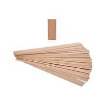 Ahşap Mum Fitili - 60 Adet, 15 Cm Boy, 15 Mm En