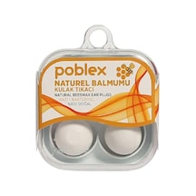 Poblex Naturel Balmumu Kulak Tıkacı Kulak Koruyucu Tıpası 2'Li