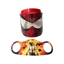 Gürbey Spiderman Baskılı Çocuk Siperlik + Pubg Desenli Çocuk Maske