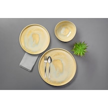 Stoneware Pearl 3 Parça Tek Kişilik Yemek Takımı Çok Renkli