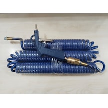 Spiral Hava Hortumu 15 Mt+hava Tabancası+otomatik Jak Rekor Kolay