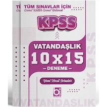 2026 Kpss Tüm Sınavlar İçin Vatandaşlık 10 X 15 Deneme Sınavı Big
