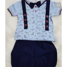 Candysbebe Erkek Bebek Papyonlu Takım Lacivert - Mavi
