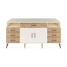 Kronos Konsol 4 Raflı 7 Çekmeceli 2 Kapaklı 176x59x83 Aytaşı-aytaşı/çam Aytaşı/çam