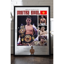Dmitri Bivol Boks Siyah Ahşap Çerçeveli Poster, Dekoratif Dövüş Duvar Tablosu