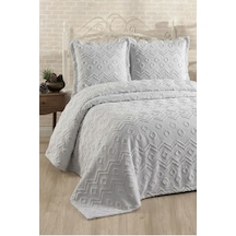 Şönil İskandinav Yatak Örtüsü Takımı 250 X 260 Cm Valonlu Model 2 Adet 50 X 70 Yastık Kılıfı Çok Renkli