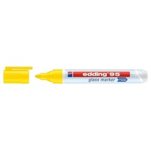 95 Glass Marker Cam Kalemi Neon Sarı