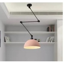Rsylight Retro Metal Dekoratif Rustik Akrobatik Pembe Tekli Sarkıt Avize Çap 30 Cm