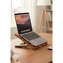 Ahşap 3 Kademeli Laptop Tablet Ve Kitap Standı