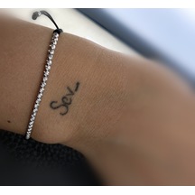 14 Ayar Altın Unisex Bileklik Beyaz Altın