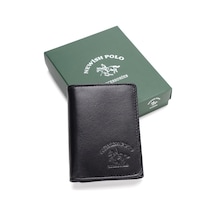 Newish Polo Erkek Hakiki Deri Mıknatıslı Kartlık Ve Cüzdan - New420 Siyah