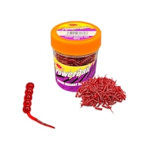 Silikon Kurt Balık Yemi - Kokulu - Maggot - Kırmızı - Power Bait 9953