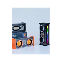 Ers Şeffaf Mecha Müzik Tws Stereo Rgb İşıklı Hoparlör Kablosuz Bluetooth 5.0 Taşınabilir Hoparlör V9