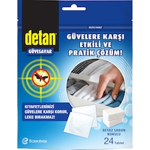 Detan Beyaz Sabun Kokulu Güvesavar Tablet 24 Adet 4'li Avantaj Paketi Mıchu