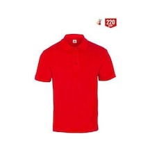 Myform 8103 Comfort Polo Yaka Pıque T-shirt- Kırmızı Çok Renkli