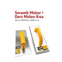 Fayans Malası Seramik Tarağı Dişli + Derz Malası Fayans Seramik Mala Seti