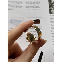 Pinery Jewels Kadın Hafif Halka Gold Kaplama Küpe Çifti Altın