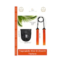 Testere Taşınabilir Kamp Doğa Yürüyüşü Avcılık Çelik Kesim Kompakt Mini El Zincirli Testere