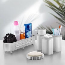 5'li Banyo Seti My Bathroom Serisi Royaleks-emn3386 Beyaz