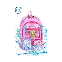 Lilymoon Kız Çocuk Ergonomik Okul Çantası Peluş Ayıcık Charmlı Pembe
