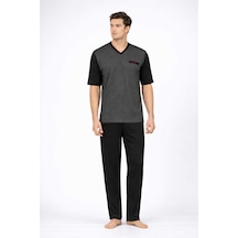 Pierre Cardin 3 Lü Jakarlı Kısakol Erkek Pijama Takımı-pc61.34 Siyah