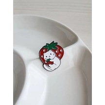 Proshik Emaye Detaylı Broş Kedi Rozeti 293456362 Siyah