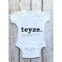 Babylimon Teyzeye Özel Baskılı Zıbın Beyaz - 132208332 Beyaz