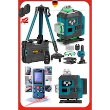 Staxx Stx1650l Otomatik Hizalamalı 16 Köşe Yeşil Çizgi Lazer Hizalama Makinesi + 50mt Lazer Tripot