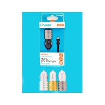 Oto Araç Şarj, 2.1a Micro, 12-24v, 2usb, 10 Watt, 1mtkablo Lkc-05