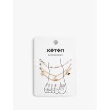 Koton Boncuk Detaylı 3'lü Halhal Seti Altın 6sak71136aa Altın Rengi
