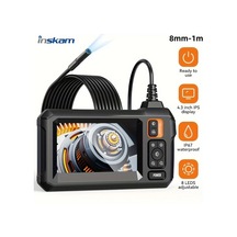 Xuweiwei Inskam 4.3 Ips Lcd Endoskop Kamera Turuncu Tek Lens 8mm 1m 1080p Video Ip67 Su Gecirmez 8 Led Usb Sarj Otomotiv Tesisat Ev Kontrolleri
